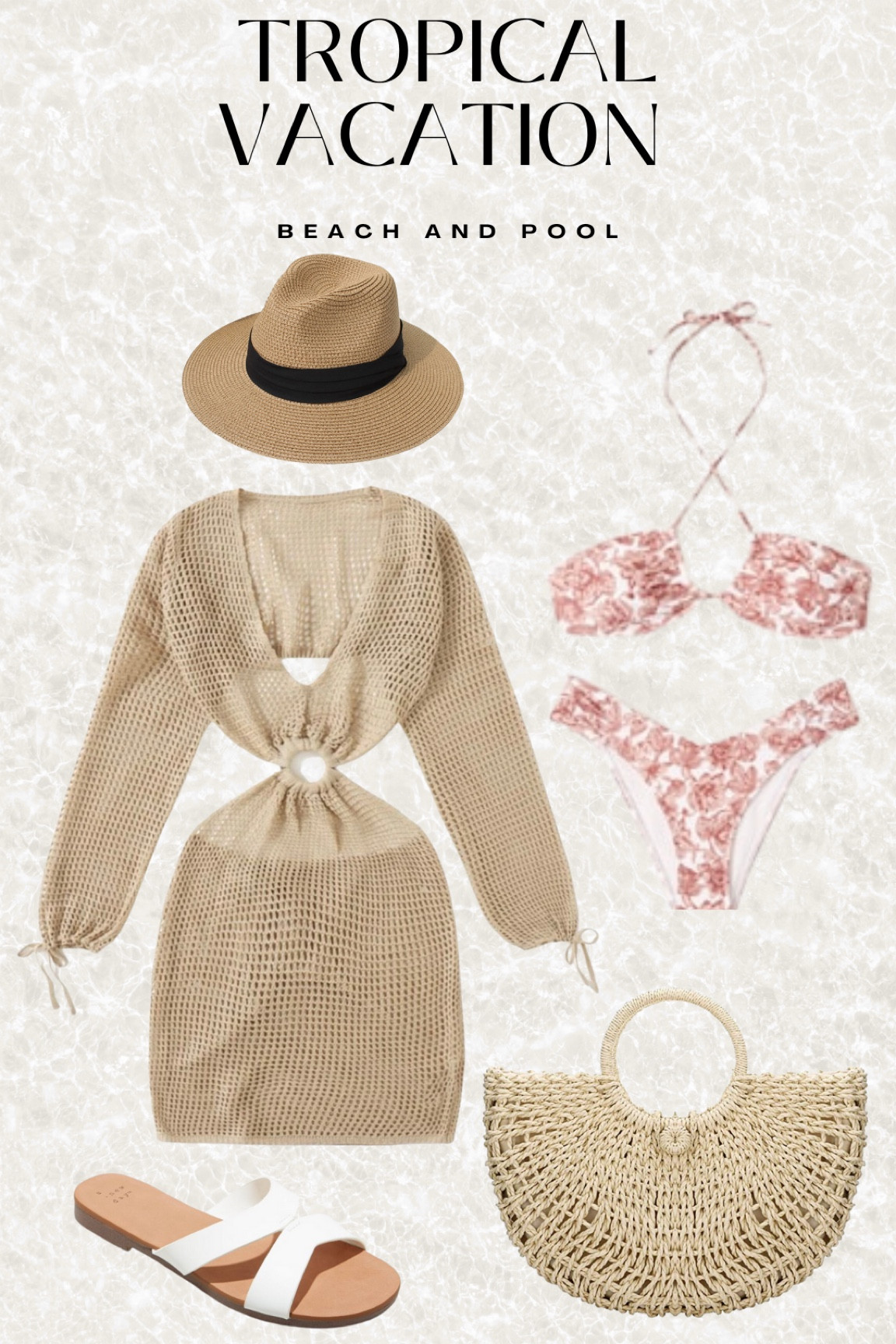 Beach or poolside outfit for your tropical vacation! The fedora and bag are on sale at Amazon.

#LTKstyletip #LTKSeasonal #LTKsalealert