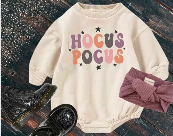 Hocus Pocus Magical Starry Halloween Romper One Piece Outfit - Etsy | Etsy (US)