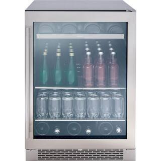 Zephyr Presrv 24 in. 7-Bottle Wine and 112-Can Single Zone Beverage Cooler PRB24C01BG - The Home ... | The Home Depot