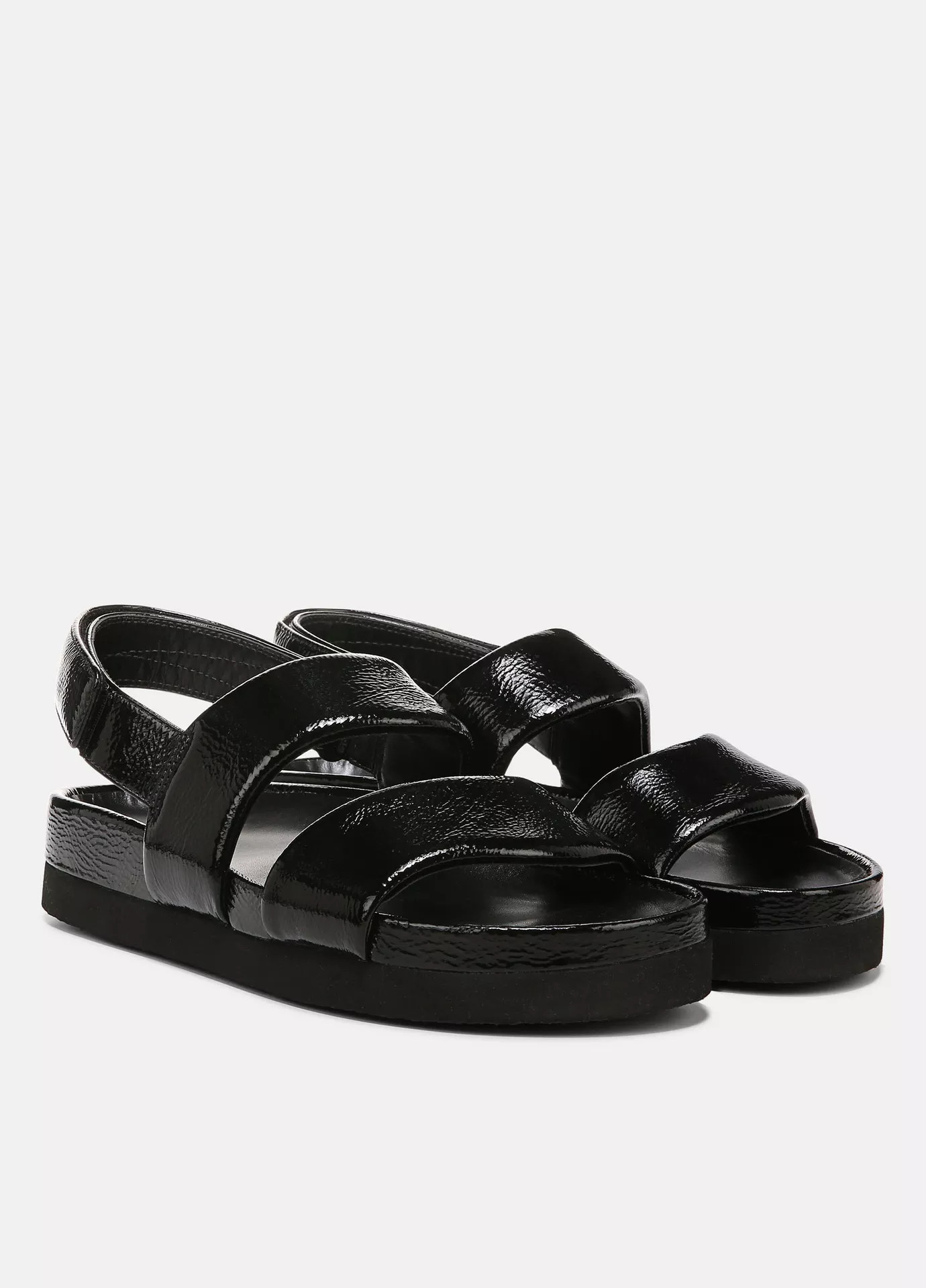 Gemini Crinkled Patent Leather Sandal | Vince LLC