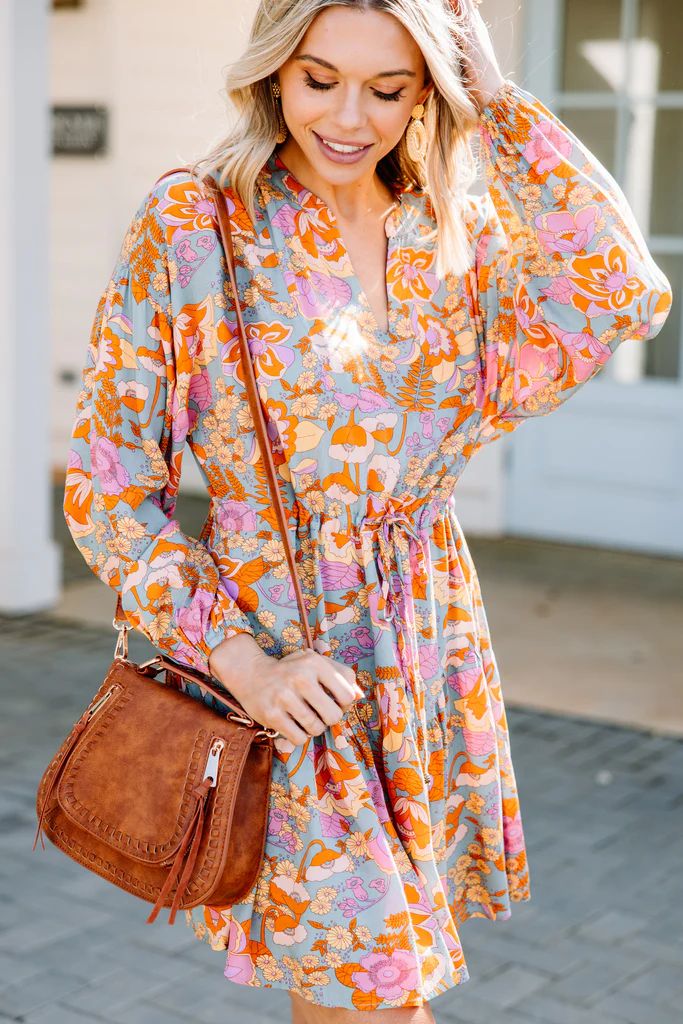 Always On Time Sage Green Floral Dress | The Mint Julep Boutique