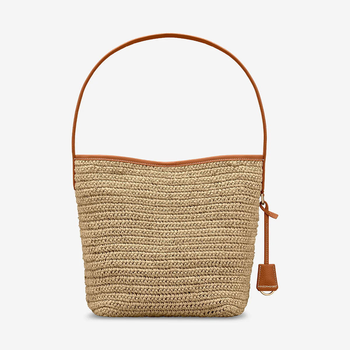 The Raffia Bucket Soft Tote - Pecan Brown | Maison de Sabre (Australia & NZ)