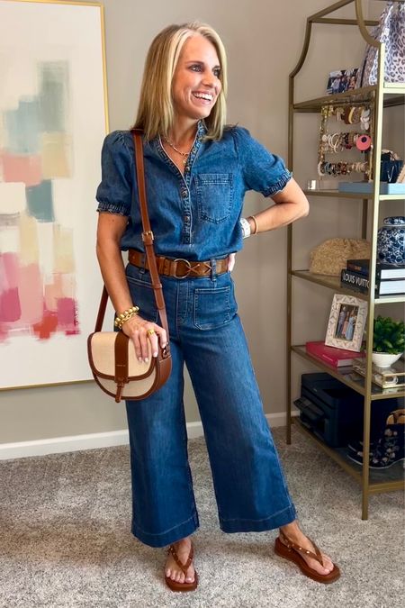 I finally did it! Denim in denim and I love it. These two come together and give the feel of a jumpsuit. 

I’m wearing a small in the jeans
Wearing XS top
Use code COAST for 15% off sandals 

#LTKshoecrush #LTKover40 #LTKstyletip