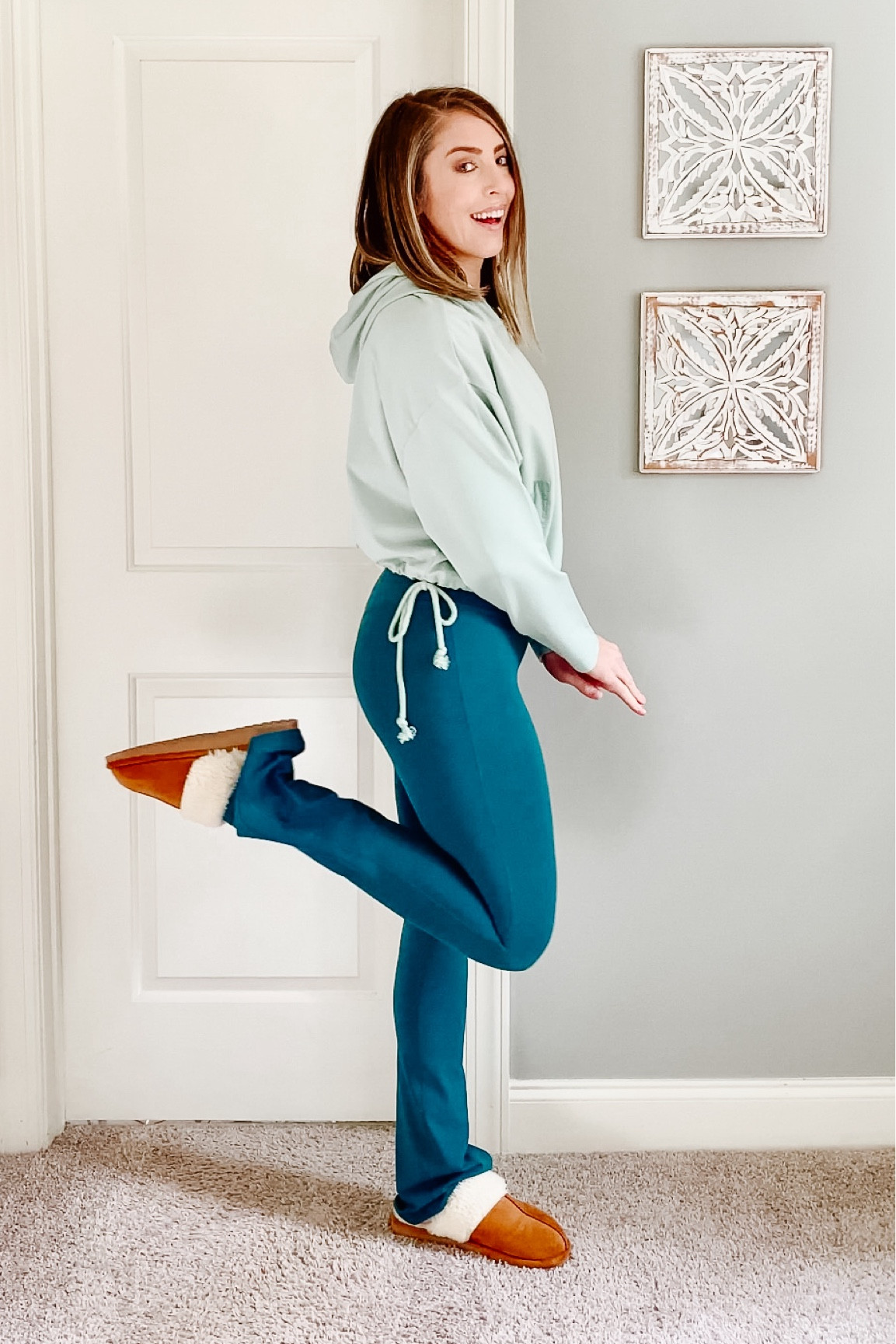 Stylish athleisure outfit, casual loungewear for women, comfortable workout clothes, trendy fitness apparel, Outdoor Voices Cropped Boxy Hoodie, lululemon Align™ Mini-Flared Pant, Old Navy UltraLite Rib-Knit T-Shirt, and Litfun Fuzzy Memory Foam Slippers. Emphasize the versatility with phrases like perfect for workouts, yoga, or lounging at home, Ugg slipper alternatives, budget-friendly cozy slippers, Ugg-style house shoes, and comfy slipper dupes, tall girl fashion-friendly, stylish options for tall women, trendy outfits for taller ladies, and fashionable choices for taller figures

Tall women fashion | Tall girl fashion | Tall girl | Tall women 


Body Hoodie - Small
LuLuLemon Yoga Pants - Size 6
Cropped White Tee - Medium Tall
Slippers - 10.5-11

#LTKsalealert #LTKmidsize #LTKfitness