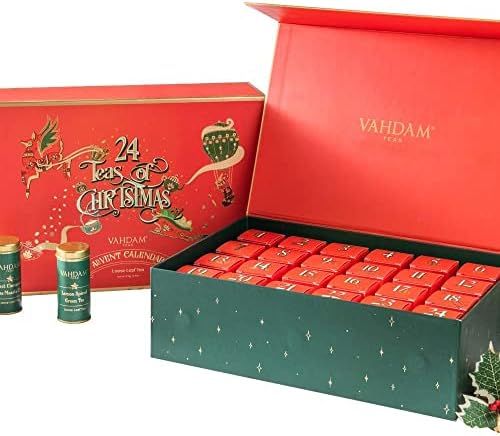 VAHDAM, Advent Calendar 2021 | Christmas Tea Advent Calendar Gift Set- 17.6oz | 24 Varieties of T... | Amazon (US)