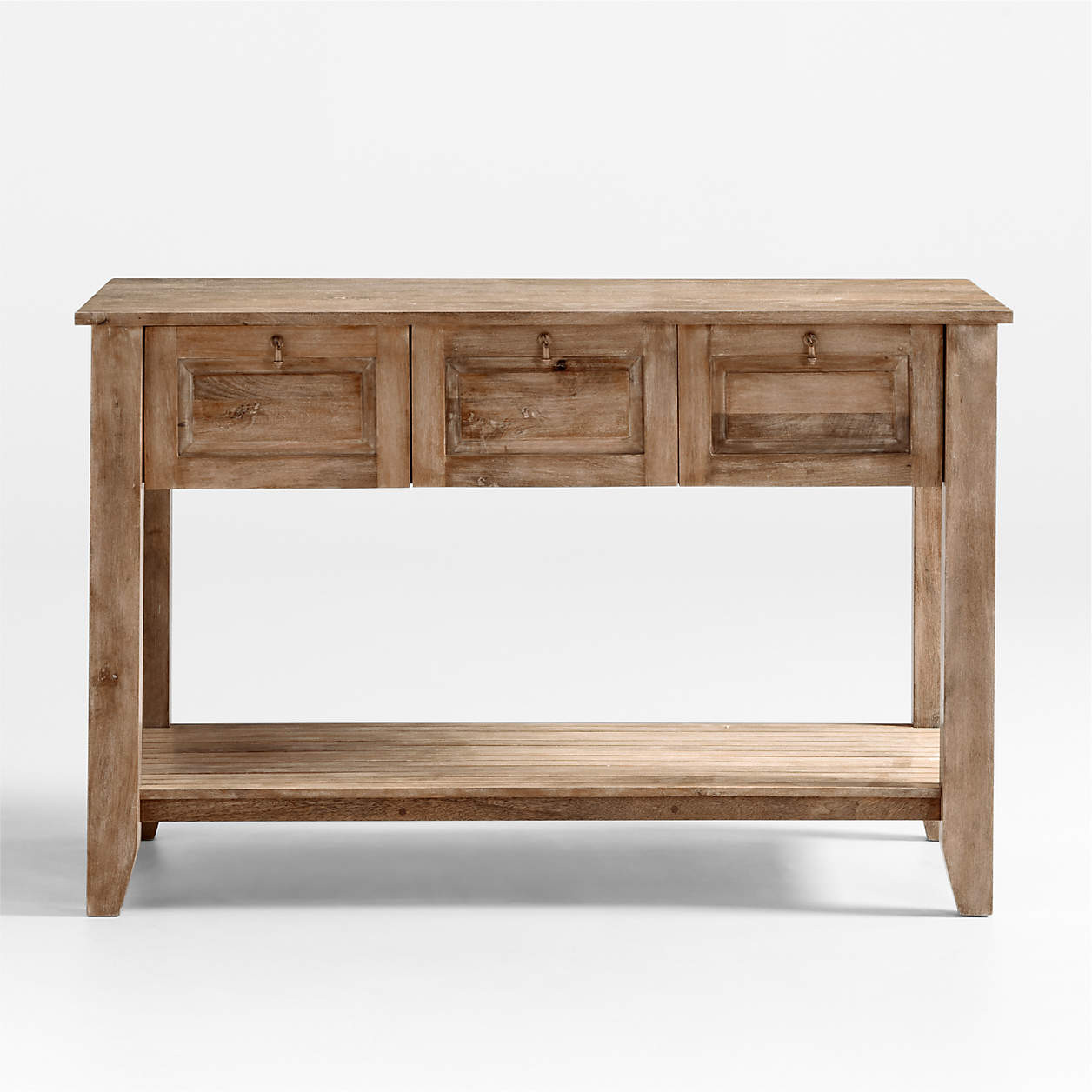 Basque 56" Light Brown Solid Wood Kitchen Island with Storage + Reviews | Crate & Barrel | Crate & Barrel