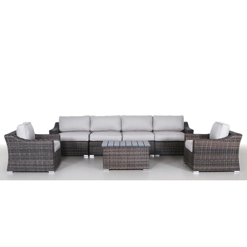 Dayse Fully Assembled 6 - Person Seating Group with Cushions |All-weather wicker sectional | Wayfair North America