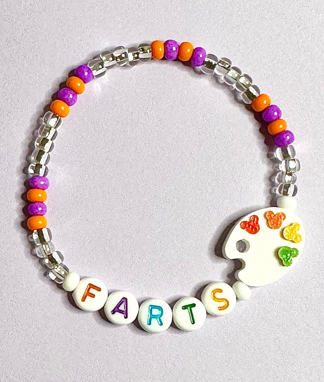FARTS Festival Of The Arts Bracelet Mouse Ears Painters Palette Theme Park Style Beaded Stretchy ... | Etsy (US)