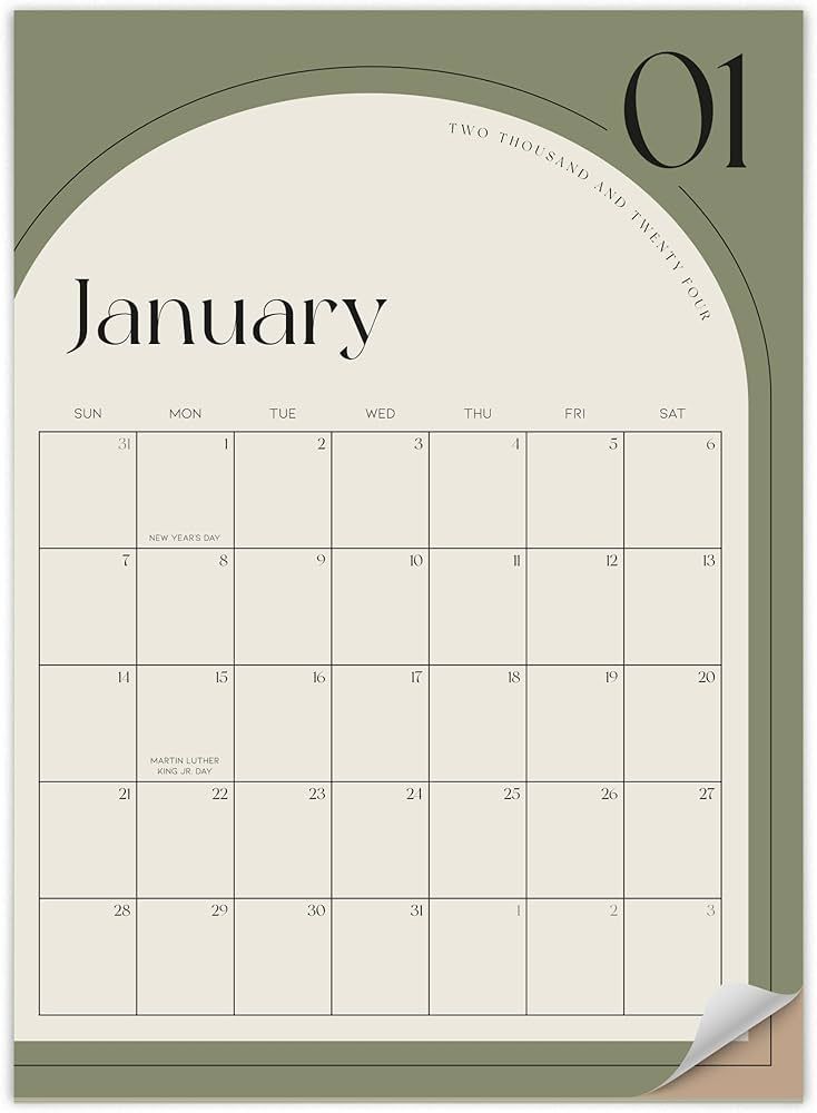 Aesthetic 2024 Magnetic Fridge Calendar - Runs from January 2024 Until July 2025 - The Perfect Mo... | Amazon (US)