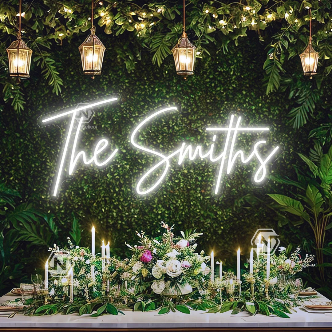Neon Name Sign Custom Wedding Backdrop Last Name Sign Wedding - Etsy | Etsy (US)