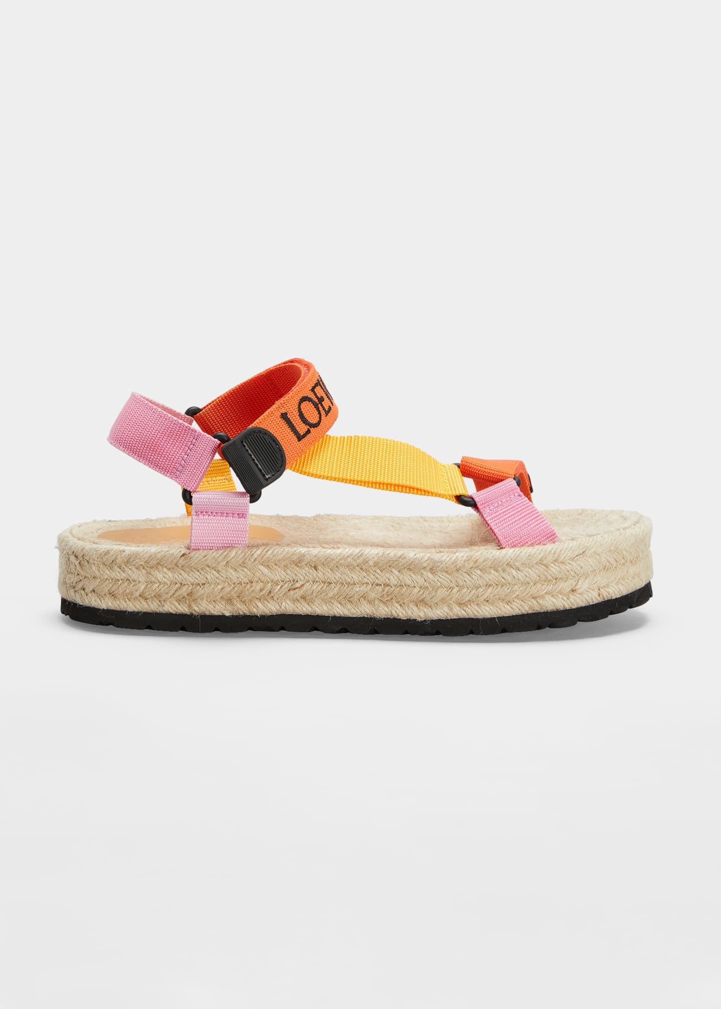 Loewe Colorblock T-Strap Espadrille Sandals | Bergdorf Goodman