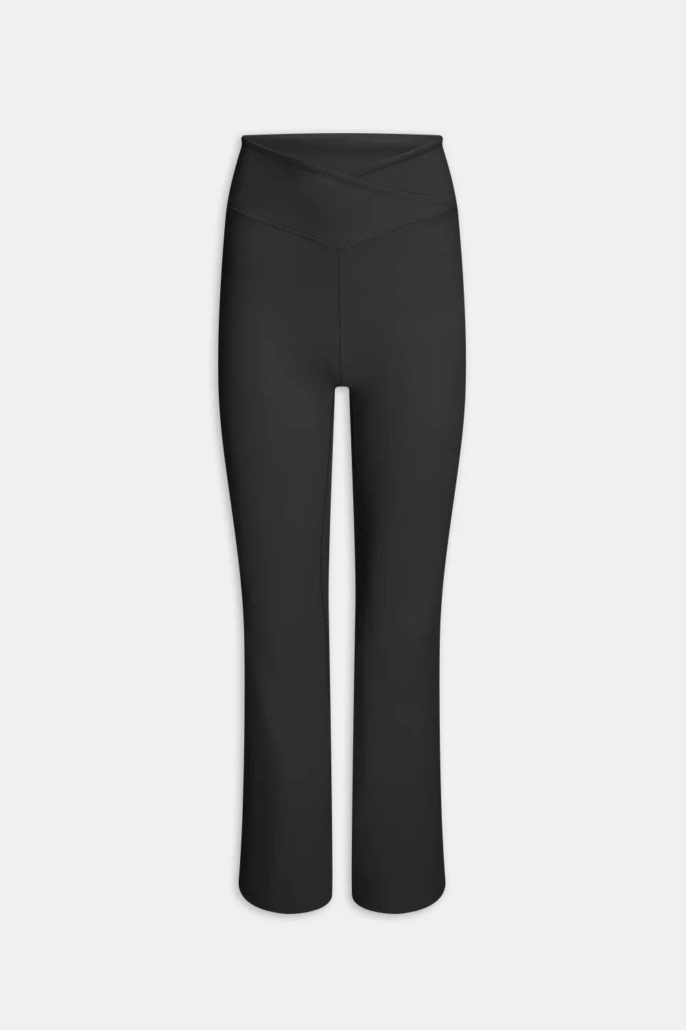 DAYFLEX WRAP HIGH WAISTED FLARED YOGA PANT - SHADOW BLACK | TALA (UK)