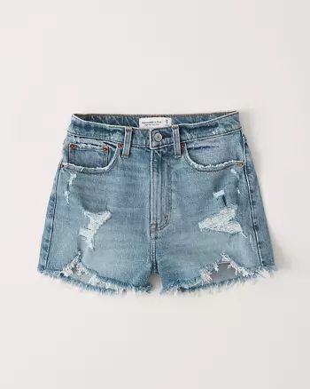 Curve Love High Rise Mom Shorts | Abercrombie & Fitch US & UK