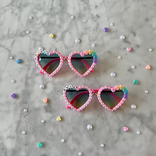 Personalized Hearts On Hearts Sunglasses | Strand.Up | Strand.Up