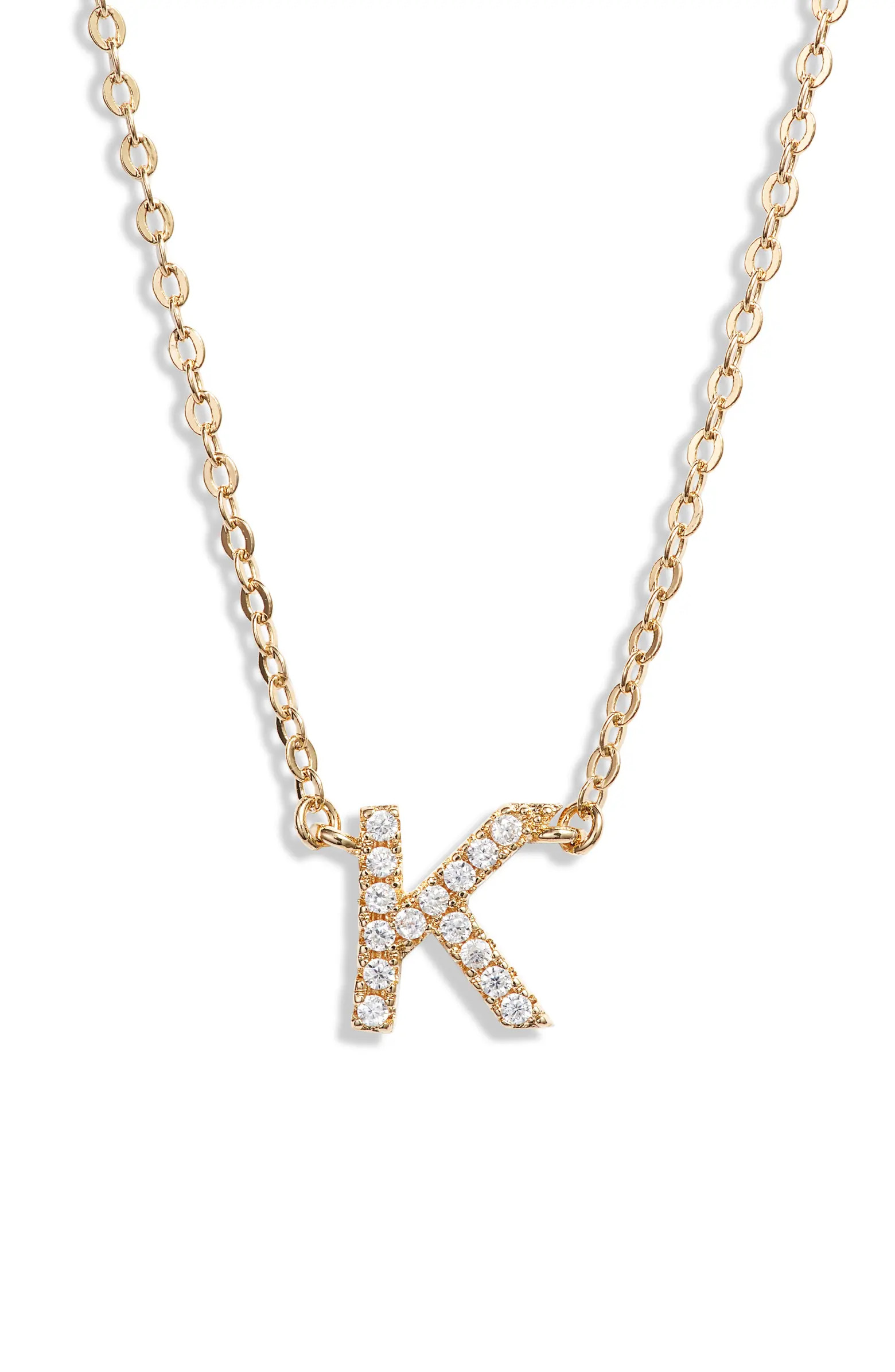 Nordstrom Delicate Cubic Zirconia Initial Pendant Necklace | Nordstrom | Nordstrom