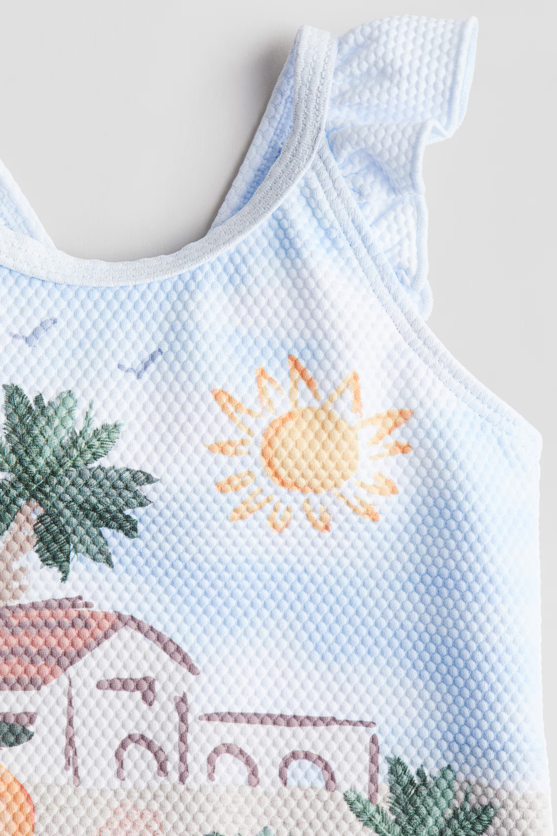 Printed Swimsuit - Light blue/beach - Kids | H&M US | H&M (US + CA)