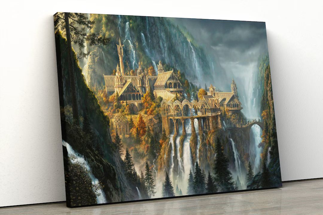Digital Download Rivendell , The Lord Of The Rings , Print On Canvas , Wall Art , Huge Size, Canv... | Etsy (US)