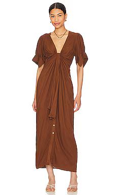 Free People Vintage Summer Midi Dress in Chocolate Swirl from Revolve.com | Revolve Clothing (Global)