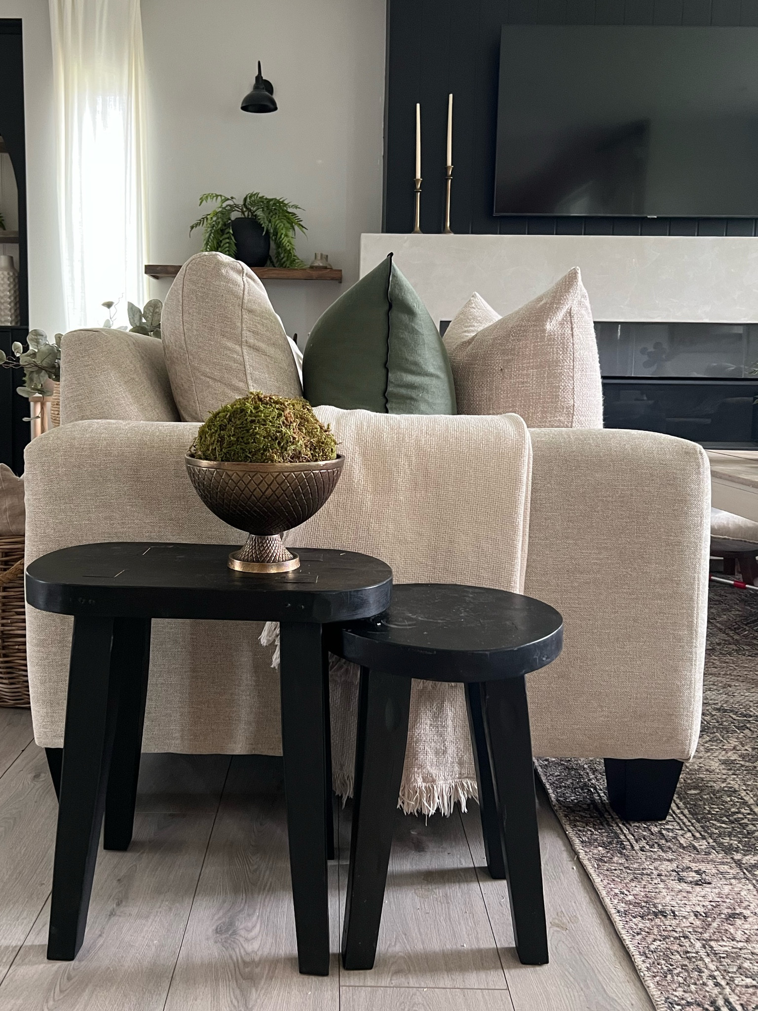 Black wood accent tables ; back in stock. I love these versatile little tables! 
Home decor. Furniture 

#LTKhome #LTKFind