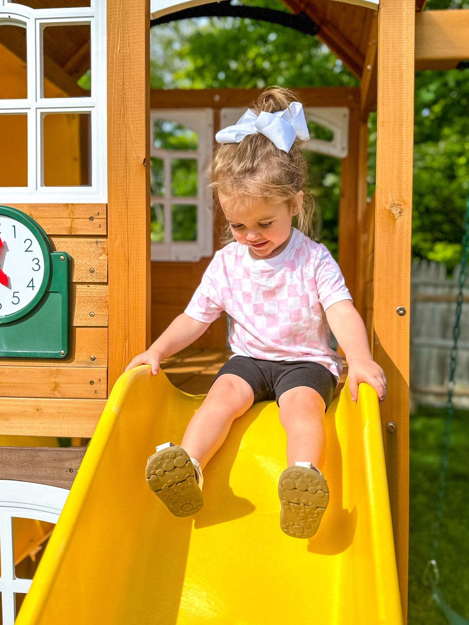 This swing set is about to go through a revamp! Follow @minifashiondiva to soon see! Kidkraft swing set. Toddler girls. Summer sandals. Kids clothes. Old navy. Old navy toddler 

#LTKSeasonal #LTKbaby #LTKkids