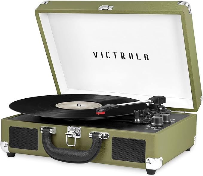 Victrola Vintage 3-Speed Bluetooth Portable Suitcase Record Player with Built-in Speakers | Upgra... | Amazon (US)