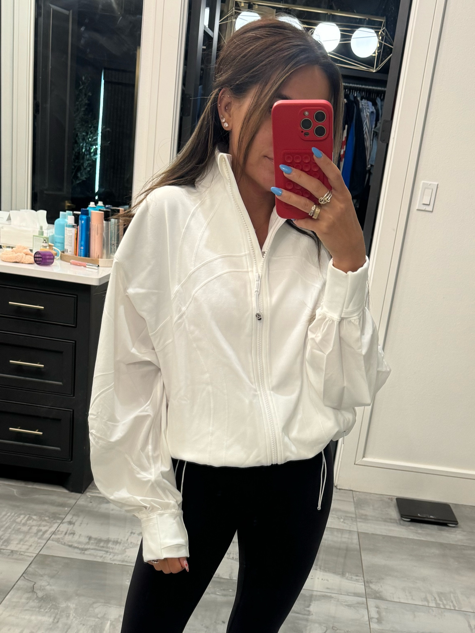 New favorite jacket! Loved it cinched in at the waist! 