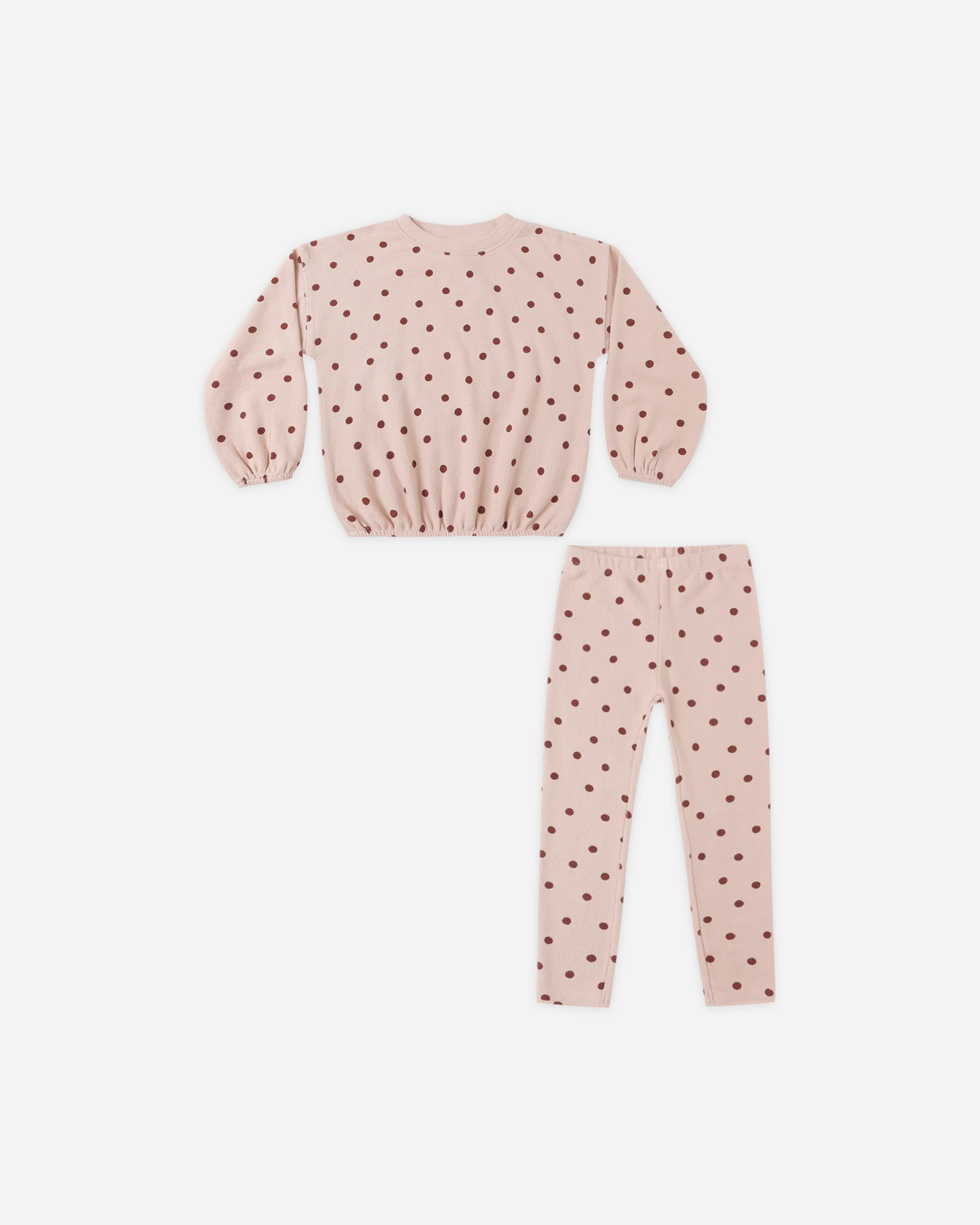 Spongey Knit Set || Polka Dot | Rylee + Cru