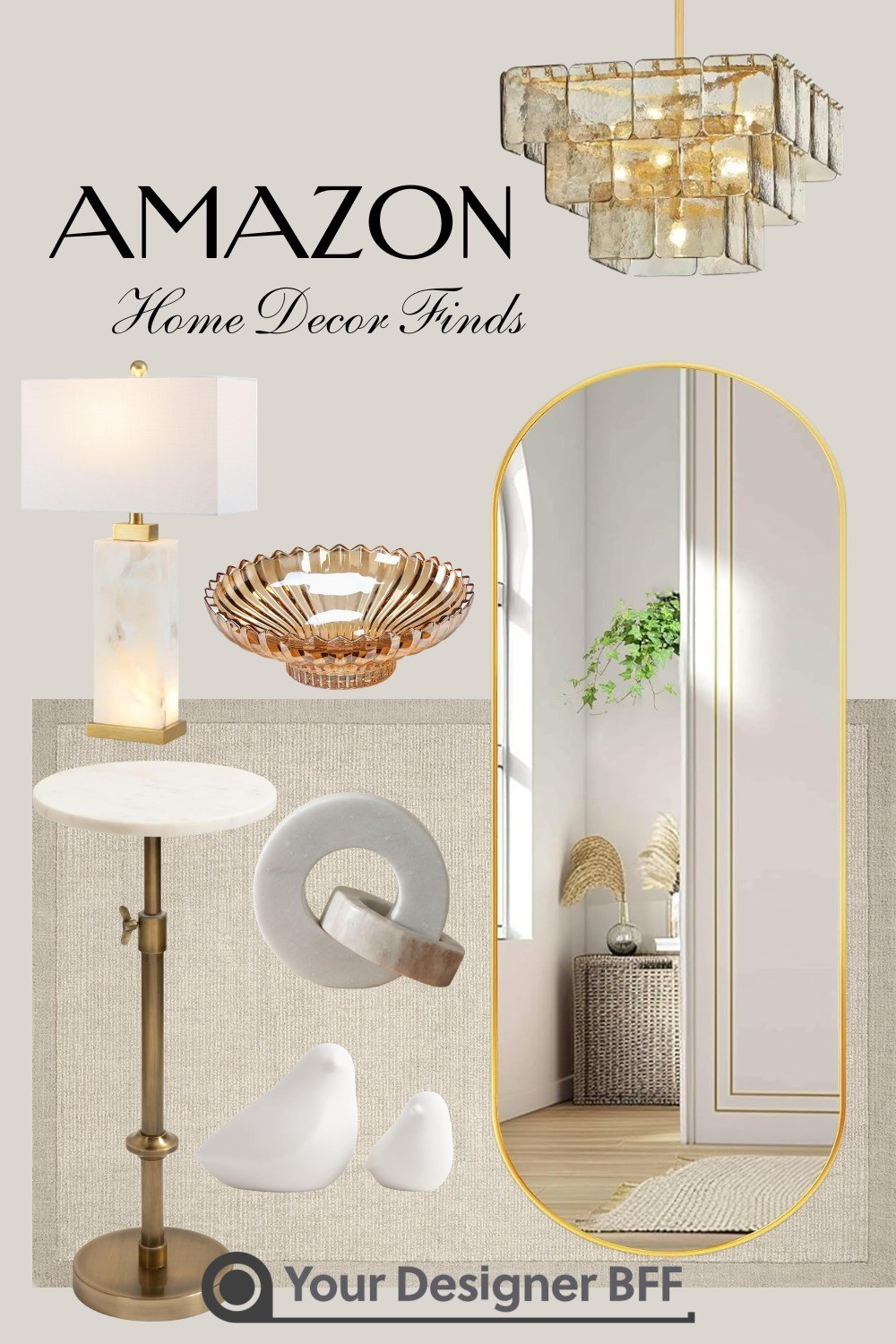 Elevated everyday decor ✨ Warm brass accents, sculptural pieces, and a statement mirror bring a chic, modern touch to any space—simple upgrades that make your home feel styled and refined.

#LTKHome