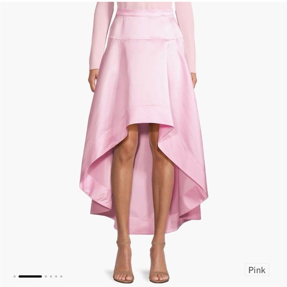Cynthia Rowley Blush Pink High-Low Satin Skirt | Poshmark