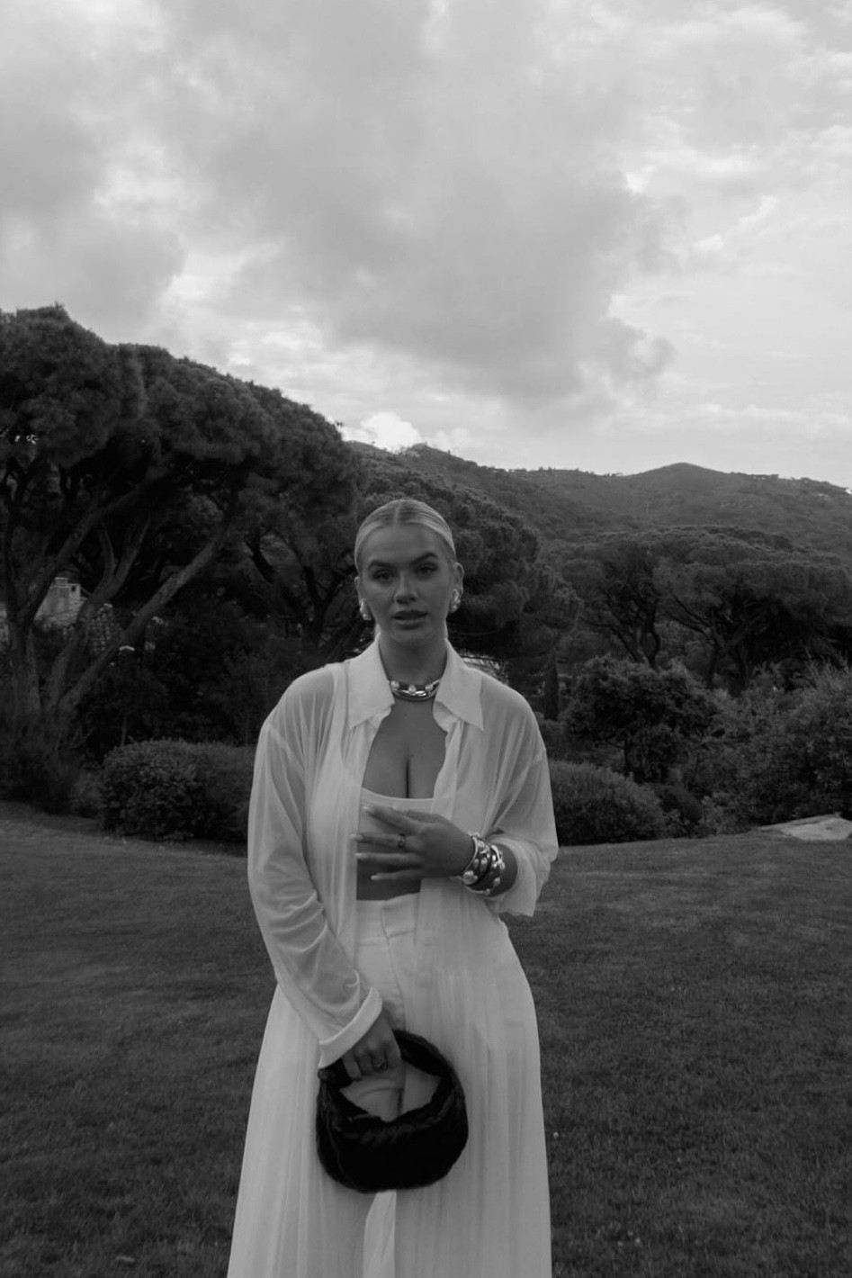 Mesh long shirt, white shirt, white bralette, white crop top, high waisted tailored trainers, bottega bag, brown knot bag, H&M, Ganni 

#LTKeurope #LTKstyletip #LTKSeasonal