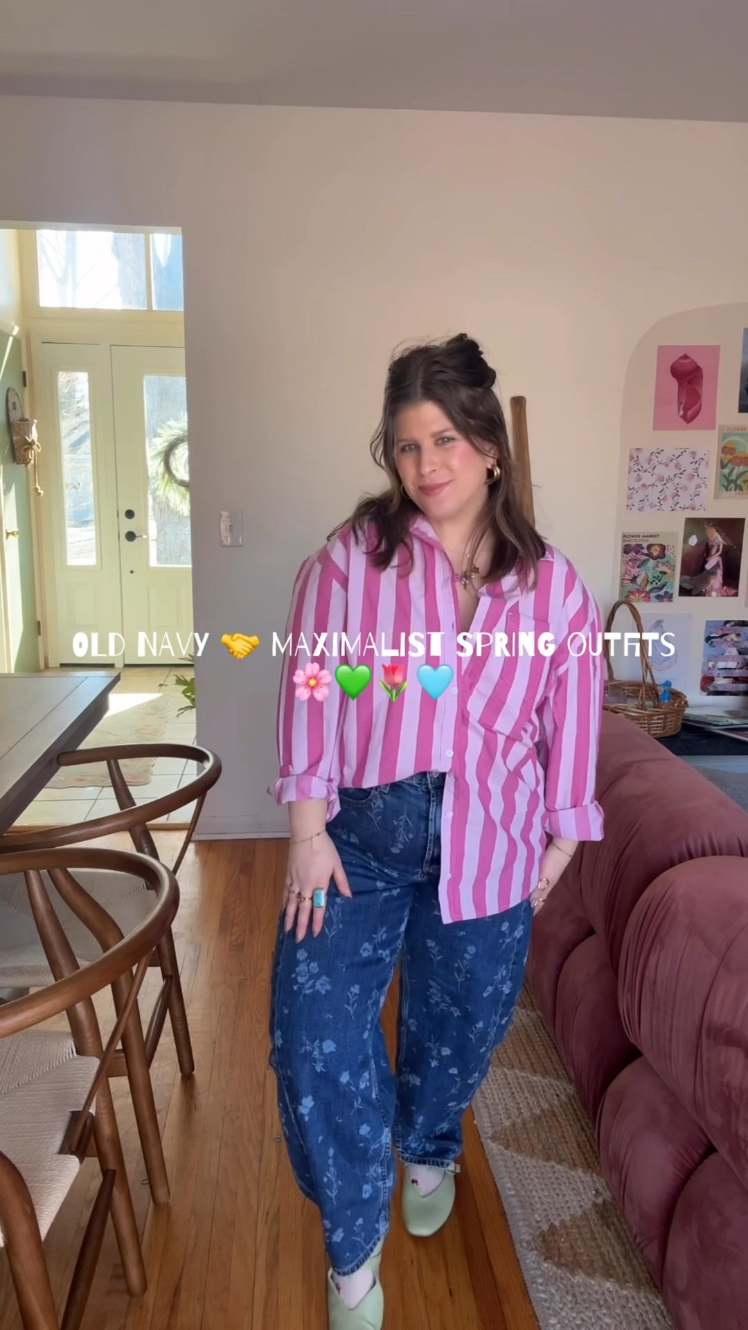 Stripes, colors, flowers, & party pants 🩷🌸💚🌷🩵

I found the cutest things at old navy, but couldn’t leave without these outfits & accessories! 

The jeans are amazing! I love floral print on the denim & the eyelet detail on the white denim!

Clearly, I love stripes with the short sleeve sweater & boyfriend button down!

The ballet flats & sheer socks will be my whole personality moving forward!



#LTKSpringSale #LTKootd #LTKPetite