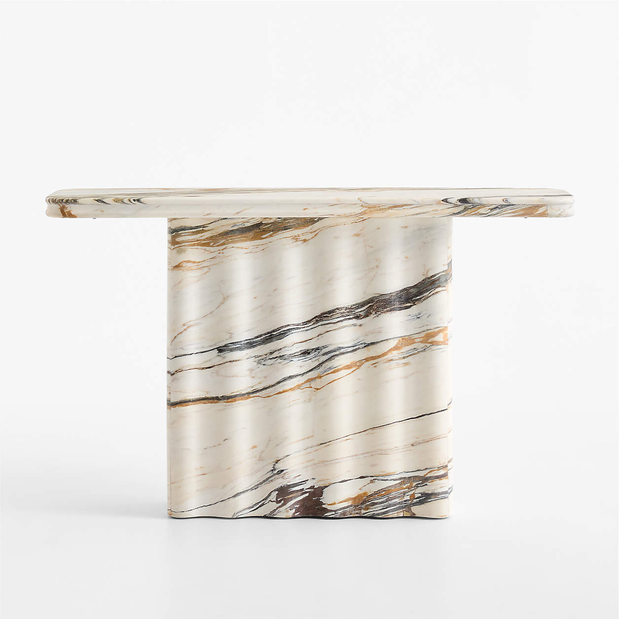 Zephyr Calacatta Gold Marble 52" Console Table | Crate & Barrel | Crate & Barrel