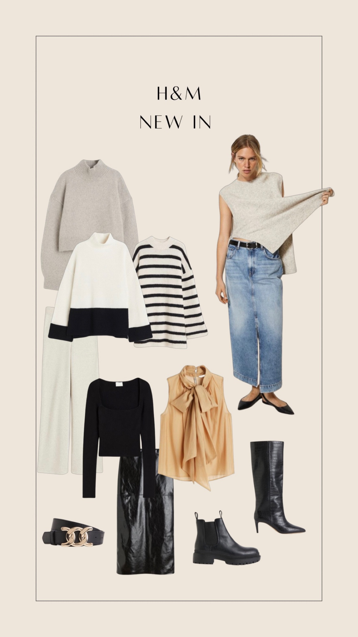H&M new in // chunky knit sweaters, leather skirts, seasonal boots and workwear

#LTKworkwear #LTKSeasonal #LTKfindsunder100