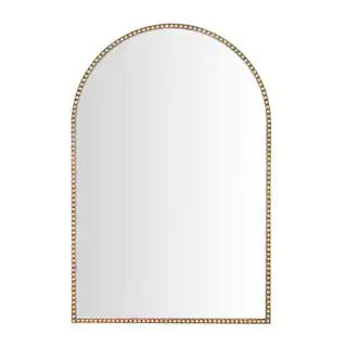 Home Decorators Collection Medium Arched Gold Antiqued Classic Accent Mirror (35 in. H x 24 in. W... | The Home Depot