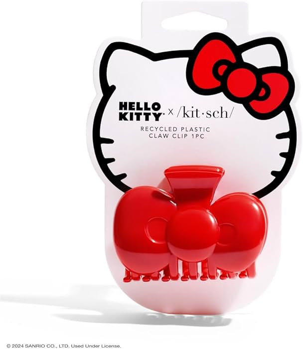 Hello Kitty x Kitsch Hair Clips for Women - Durable, Strong Hold All Day, Cute Claw Clips, Hello ... | Amazon (US)