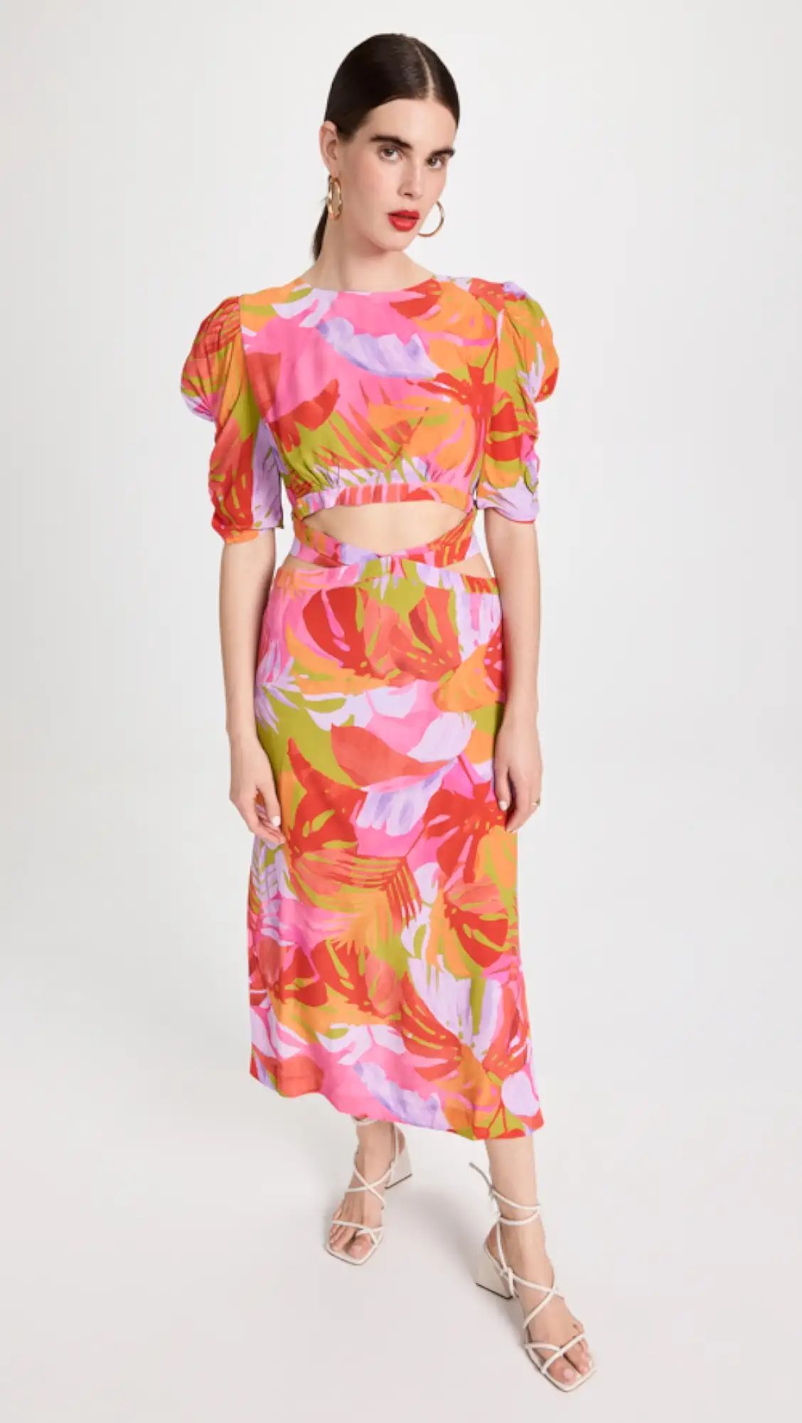 Colorful Leaves Midi Dress | Shopbop