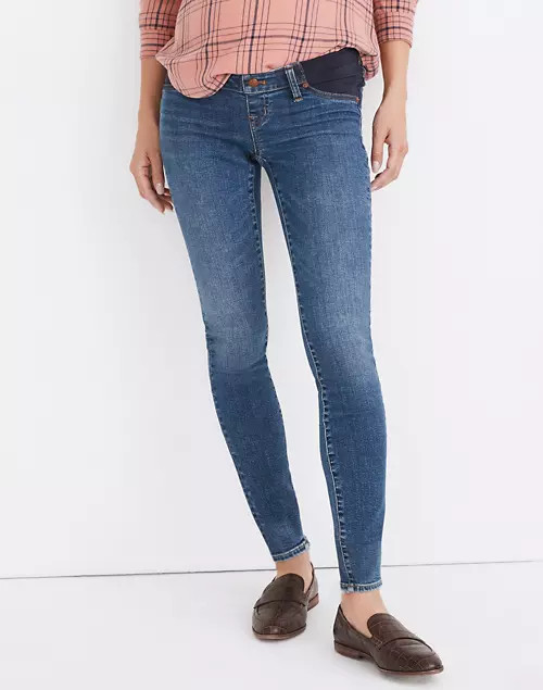 Maternity Side-Panel Skinny Jeans in Wendover Wash: Adjustable TENCEL™ Denim Edition | Madewell