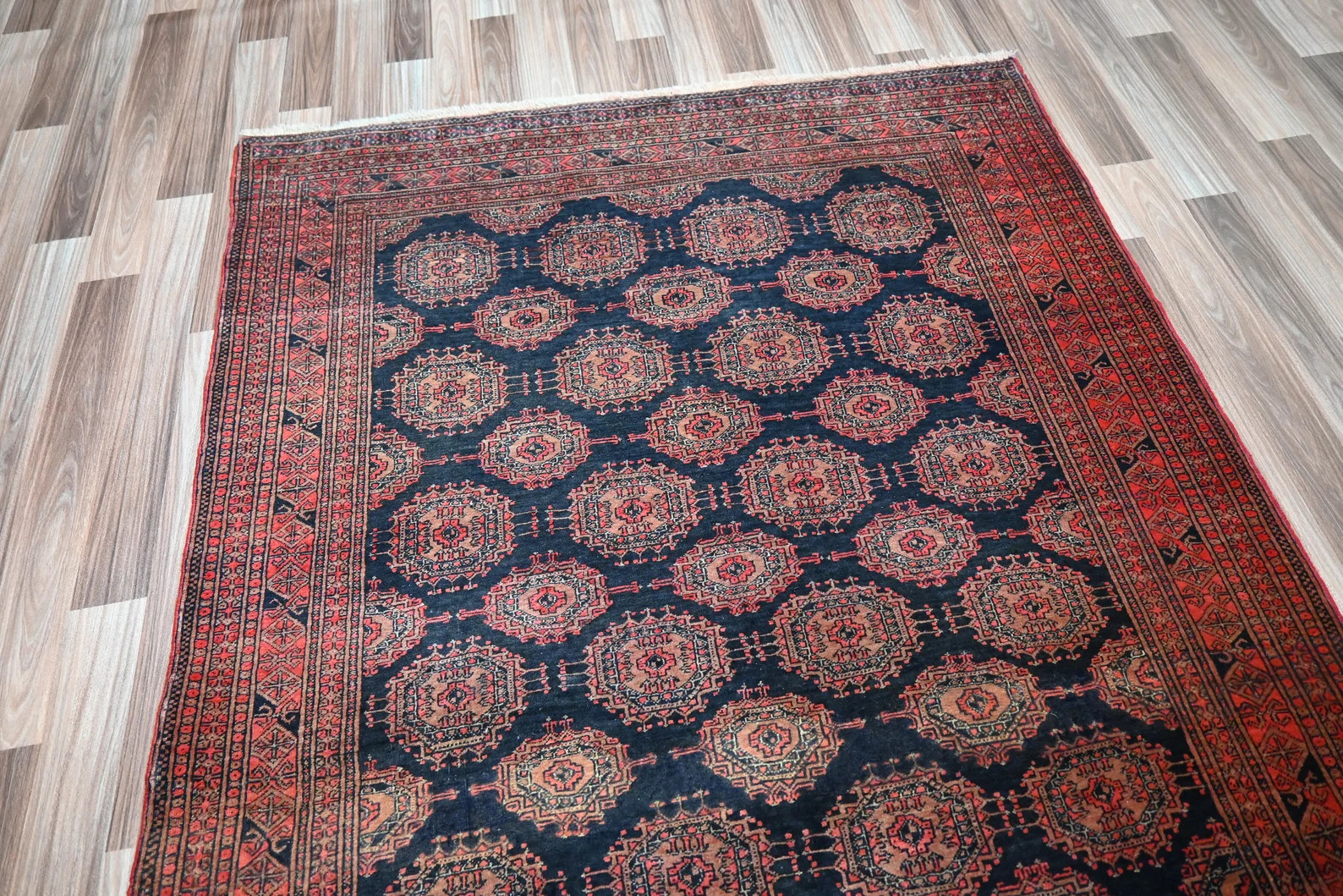 4x6 Black Turkmen Sarique Vintage Rug- Afghan Handmade Wool Area Rug- 1930 Antique Rug in Excelle... | Etsy (US)