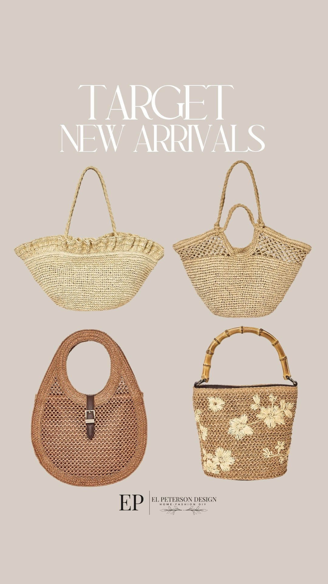 Target
New Arrivals
Straw purses 
