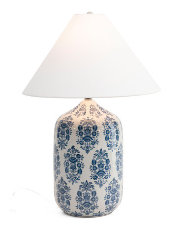 26in Floral Ceramic Table Lamp | TJ Maxx