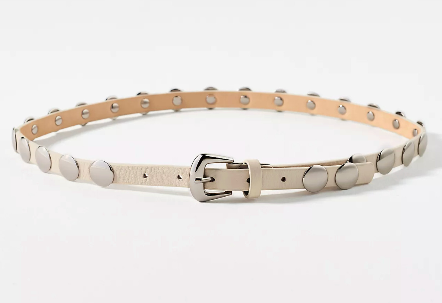 Chic with a touch of edge 🤍 this cream studded belt instantly elevates any outfit while keeping it effortlessly cool. #StuddedBelt #LTKStyle #ChicDetails #EverydayEdge 

 #LTKstyletip #LTKFashionMonth