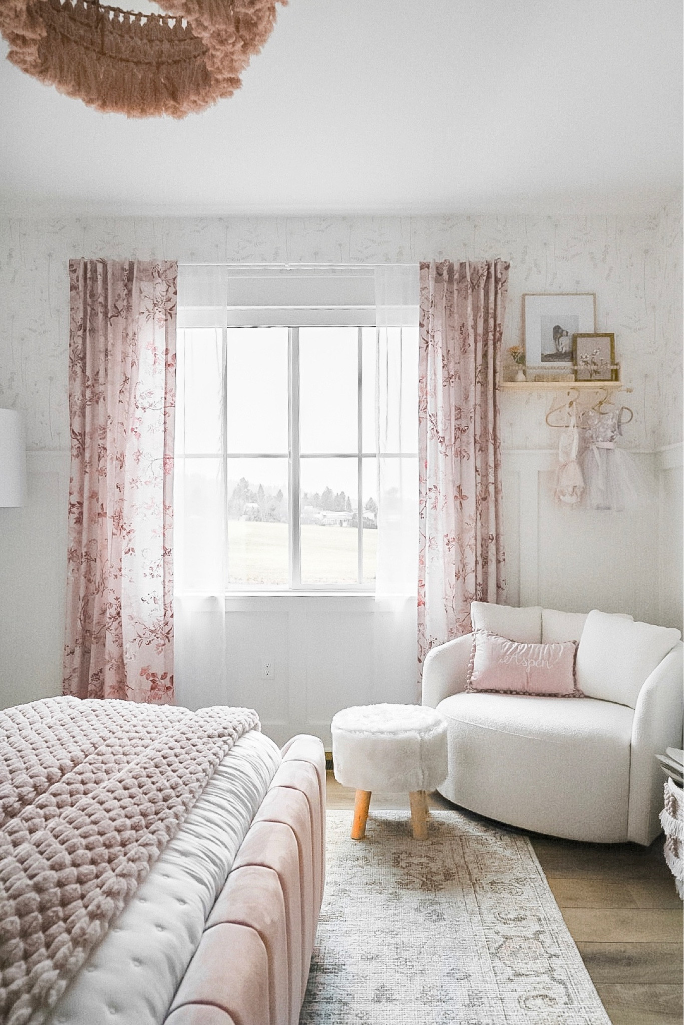 This accent chair has been a follower favorite! That corner is Aspen's own personal reading nook!

Home  Home decor  Home favorites  Accent chair  Neutral home  Kids room  Toddler room  Pink room  Floral curtains  Bedding

#LTKSeasonal #LTKkids #LTKhome