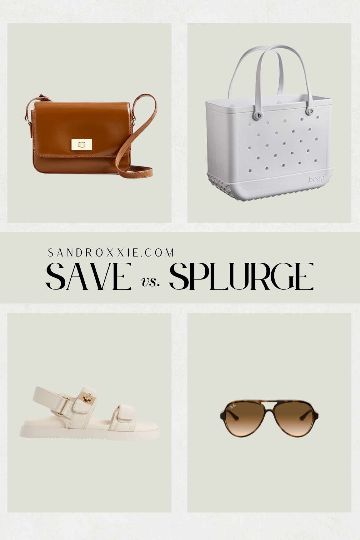 Save vs. splurge — brown small crossbody, summer pool bag, sandals, aviator sunglasses 

xo, Sandroxxie by Sandra
www.sandroxxie.com | #sandroxxie

save or splurge, same vibe for less


#LTKSeasonal #LTKstyletip #LTKfindsunder100