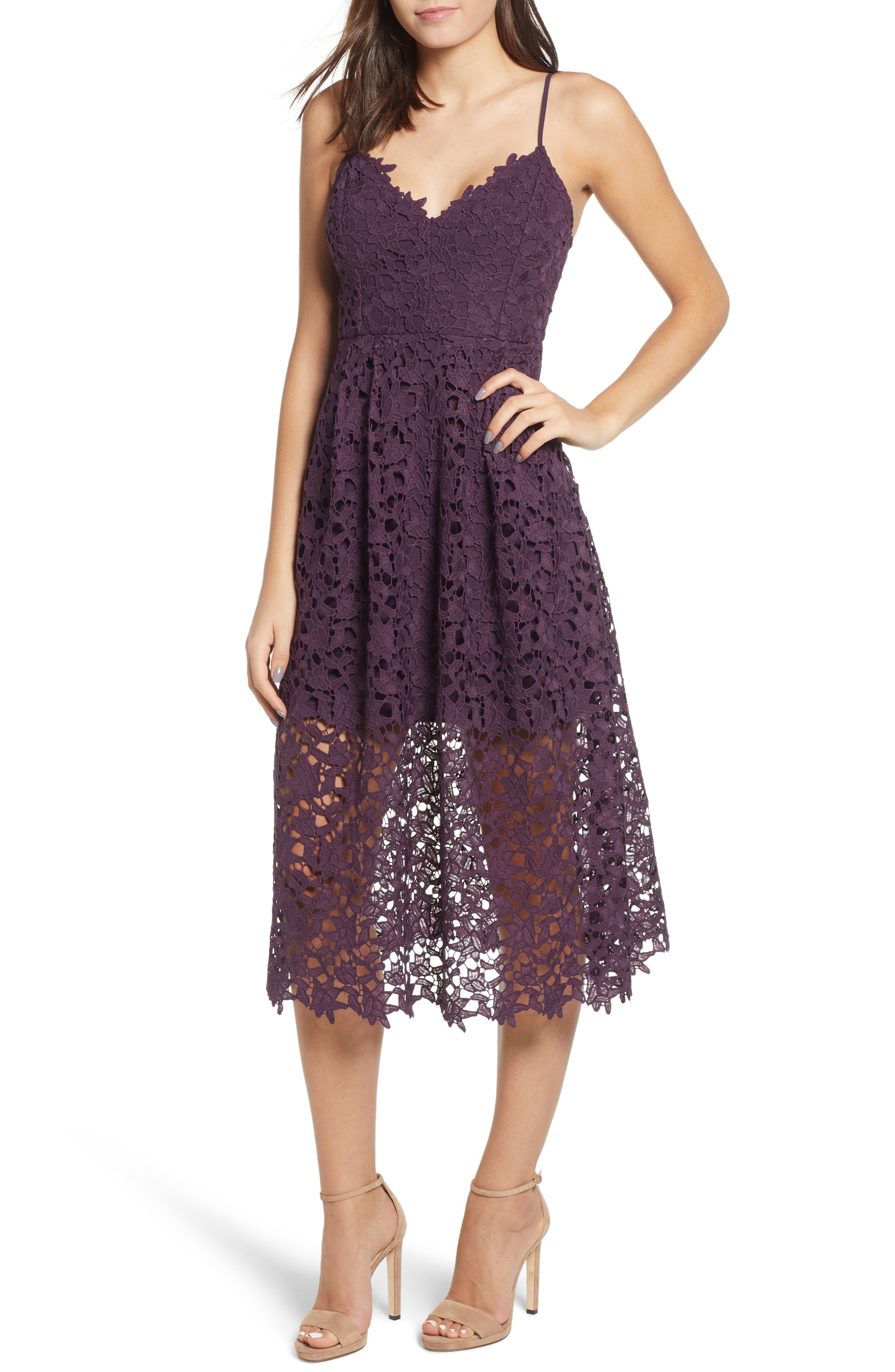 Women's Astr The Label Lace Midi Dress | Nordstrom