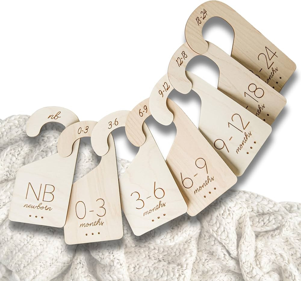 Baby Closet Size Dividers Baby Closet Organizer – White Loft Thick Birch Baby Closet Dividers f... | Amazon (US)