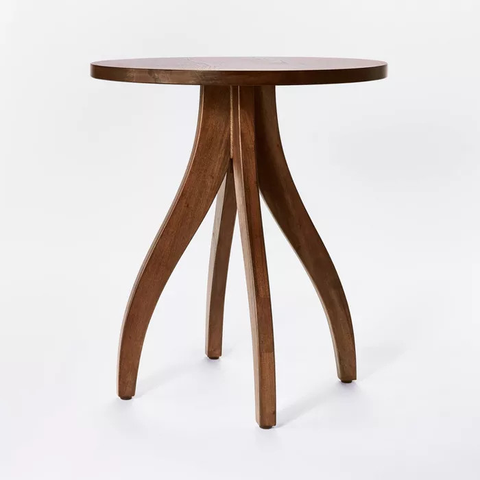 Surfside Round Wood Accent Table with Curved Legs - Threshold™ designed with Studio McGee | Target
