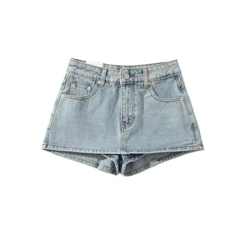 Bazer - Low Rise Denim Mini Skort | YesStyle Global