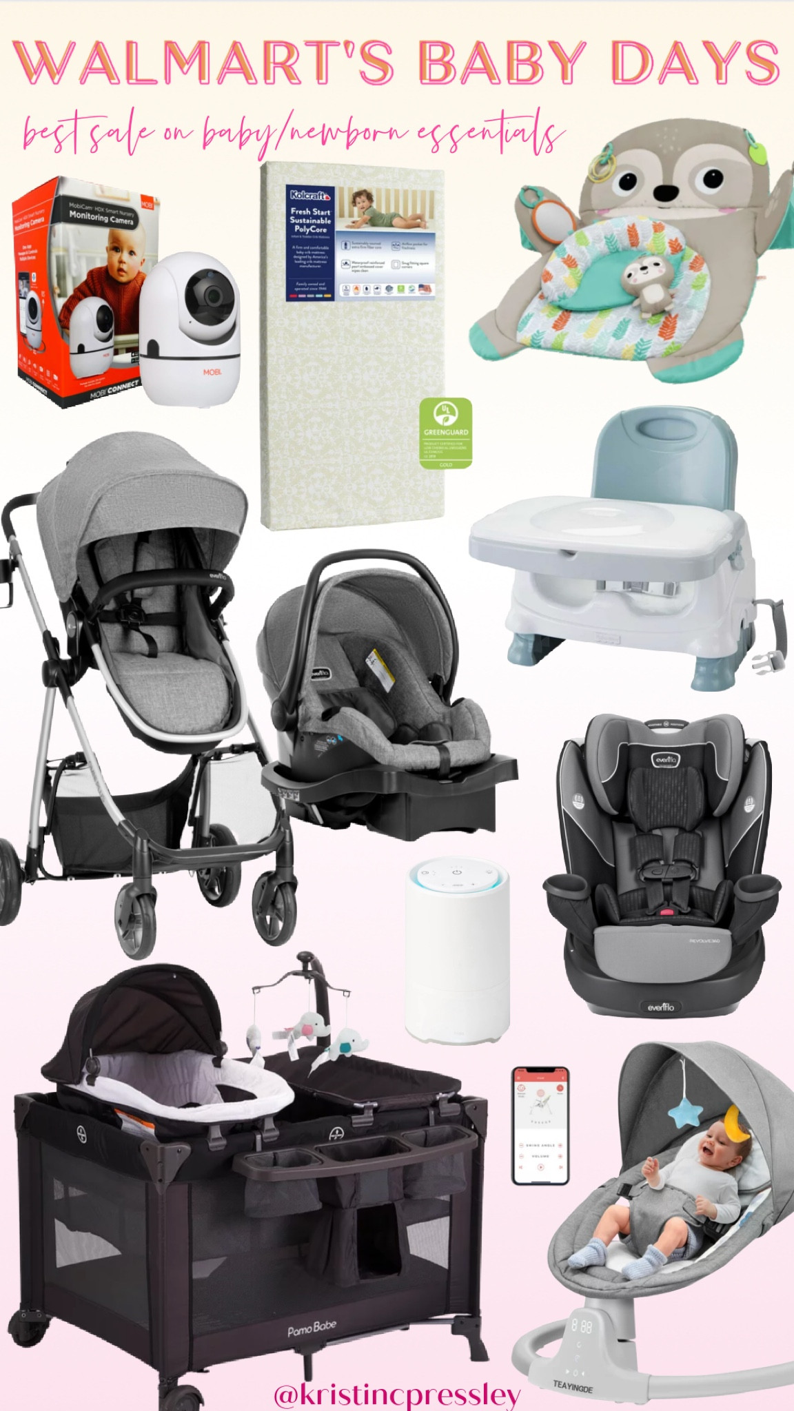 Huge sale on baby items. Newborn essentials. Baby essentials. Newborn must haves. Crib mattress. Car seat. Stroller car seat. Travel system. Baby monitor. High chair. Crib. Pack and play. Air purifier. Baby swing. Baby bath. @walmart #walmartpartner #walmartbabydays

#LTKsalealert #LTKSeasonal #LTKbaby
