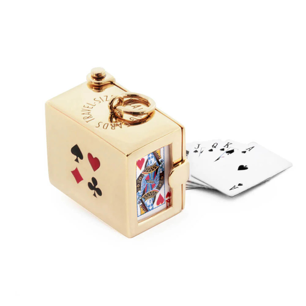 Playing Card Charm | 52-Card Deck in Full Color | 14K Solid Gold | Jet Set Candy (US)