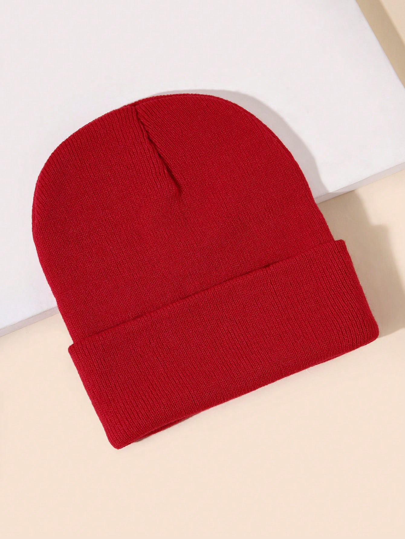 Solid Color Simple Knitted Beanie Hat For Men4.92(1000+) | SHEIN